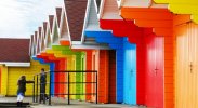 'Beach Huts (2)' by Dawn Robertson