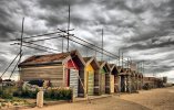 'Blyth Beach Huts - In Need Of Renovation' by Gerry Simpson ADPS LRPS