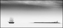 'Masted Ship Off Coquet Island' by Jane Coltman CPAGB