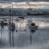 'Evening Light, Amble Marina' by Laine Baker