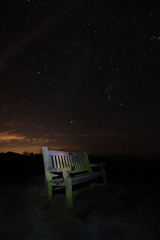 'Bench Under Starlight, Corby Crags' by Dave Dixon LRPS