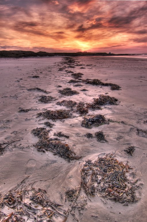 'Sunset, Bamburgh Beach' by Dave Dixon LRPS