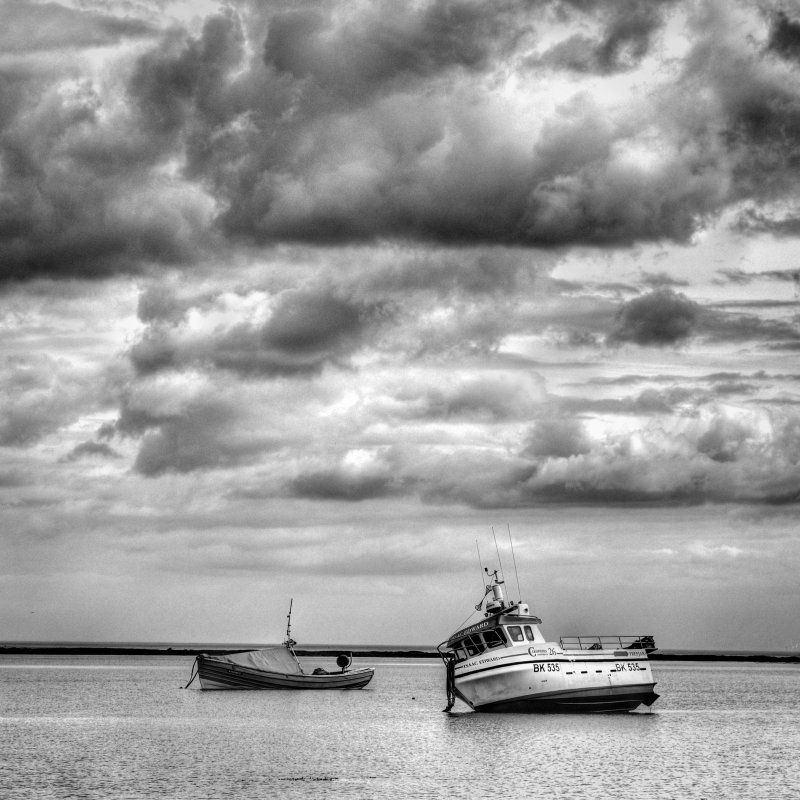 'Two Boats, Boulmer Haven' by Dave Dixon LRPS