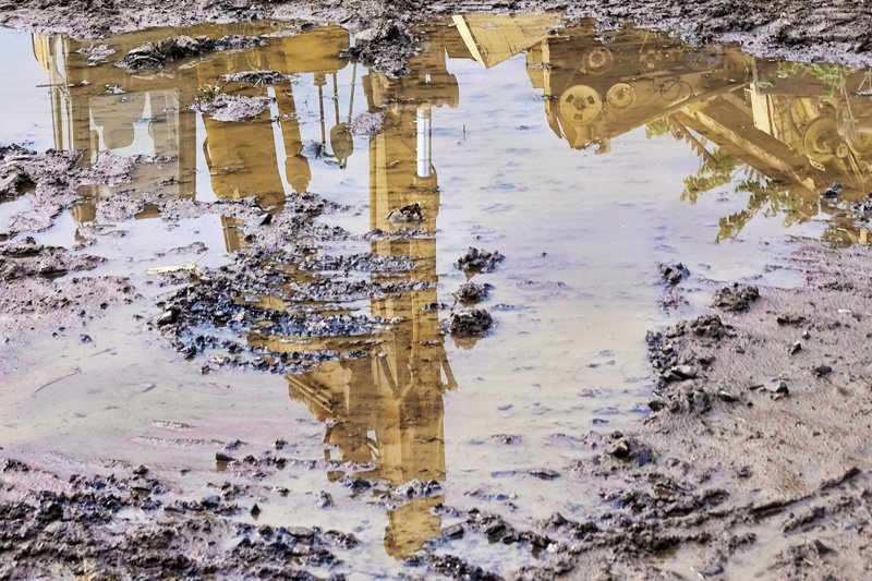'Tractor Puddle (1)' by Gerry Simpson ADPS LRPS