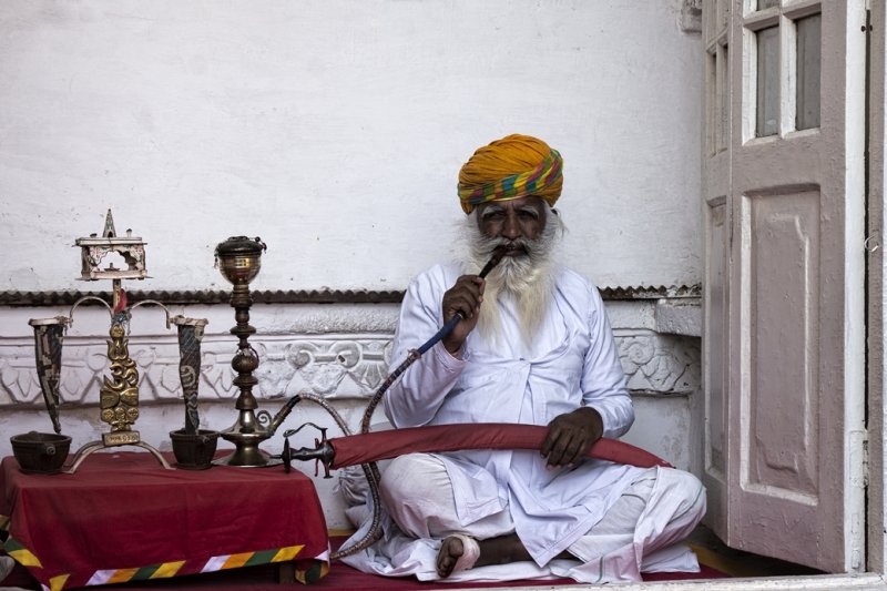 'At Peace With His Pipe' by Ian Atkinson ARPS