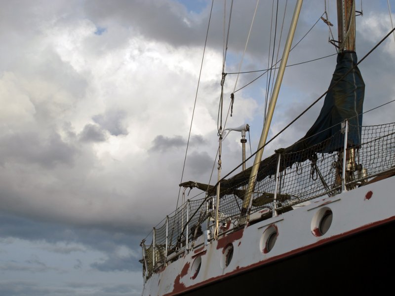 'Decaying Yacht, Holy Island' by Rosie Cook-Jury