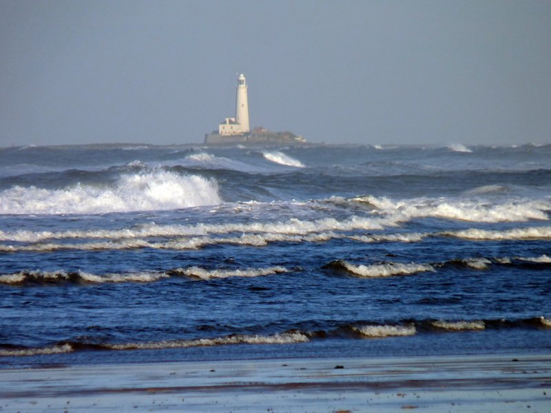 'Rough Sea, St Mary's Lighthouse' by Rosie Cook-Jury
