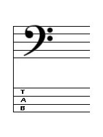 bass clef and tab