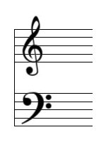 treble and bass clefs